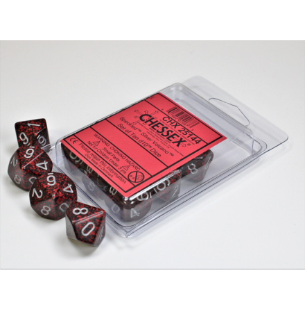 Silver Volcano  Speckled Polyhedral Ten d10 Set