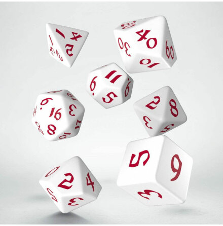 Classic Runic White &amp; Red Dice Set (7)