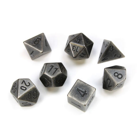 Metal Dark Metal 7 Die Polyhedral Set