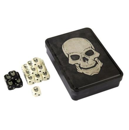 GF9 Skull Tin (x5 Black Dice x15 Bone Dice)