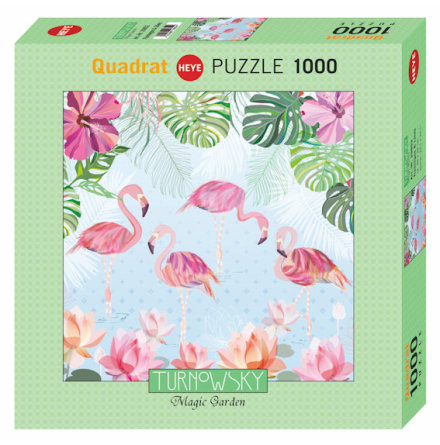 Flamingos &amp; Lilies, Turnowsky (Square 1000 pieces)