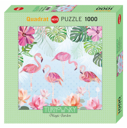Flamingos &amp; Lilies, Turnowsky (Square 1000 pieces)