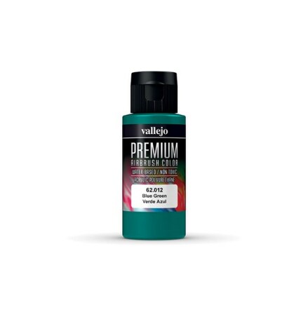 Vallejo Premium Airbrush Color: Blue Green (60 ml)