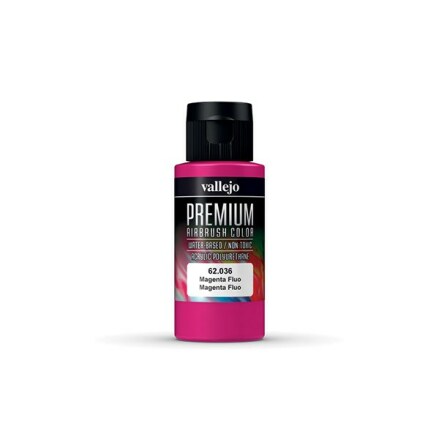 Vallejo Premium Airbrush Color: Magenta Fluo (60 ml)