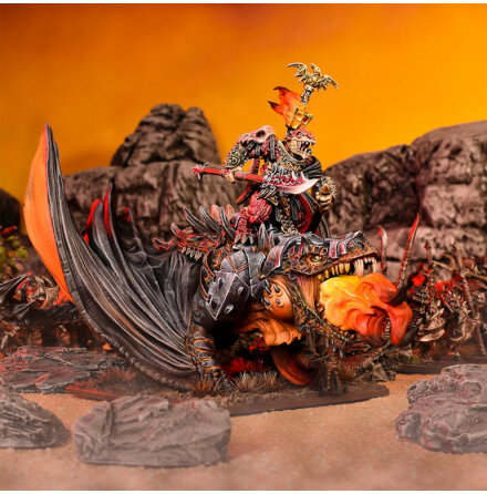 Salamander Clan Lord on Firedrake (Mantic Direct)