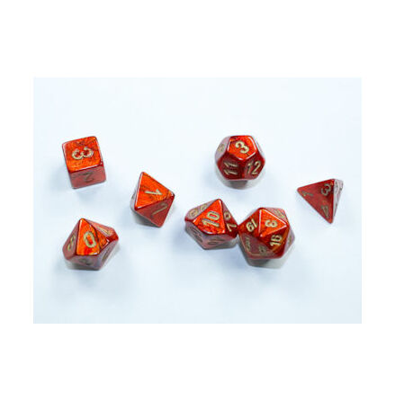 Scarab® Mini-Polyhedral Scarlet&trade;/gold 7-Die Set
