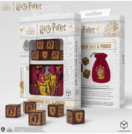 Harry Potter. Gryffindor Dice &amp; Pouch