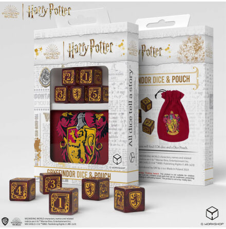 Harry Potter. Gryffindor Dice & Pouch